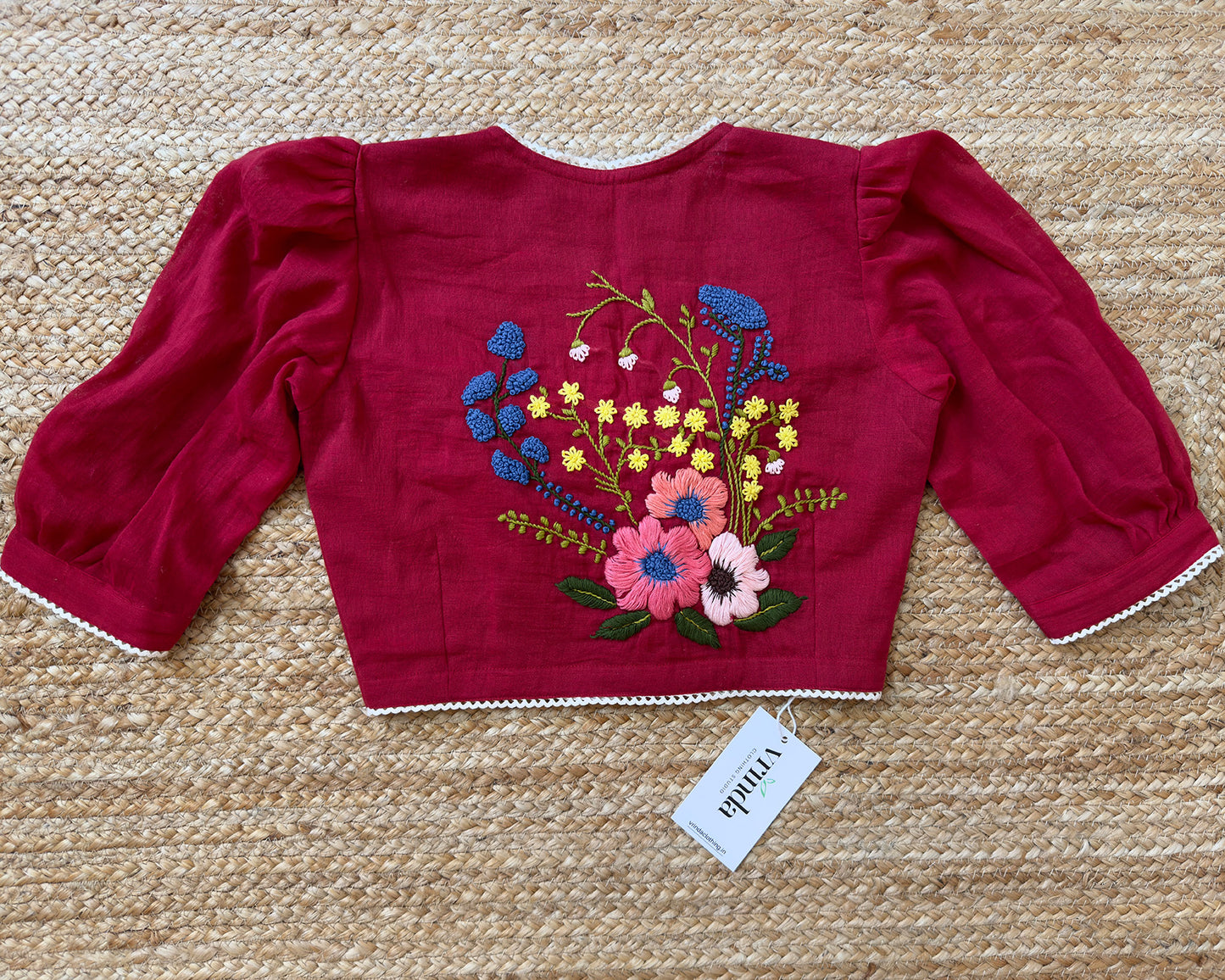 Crimson Bouquet Blouse