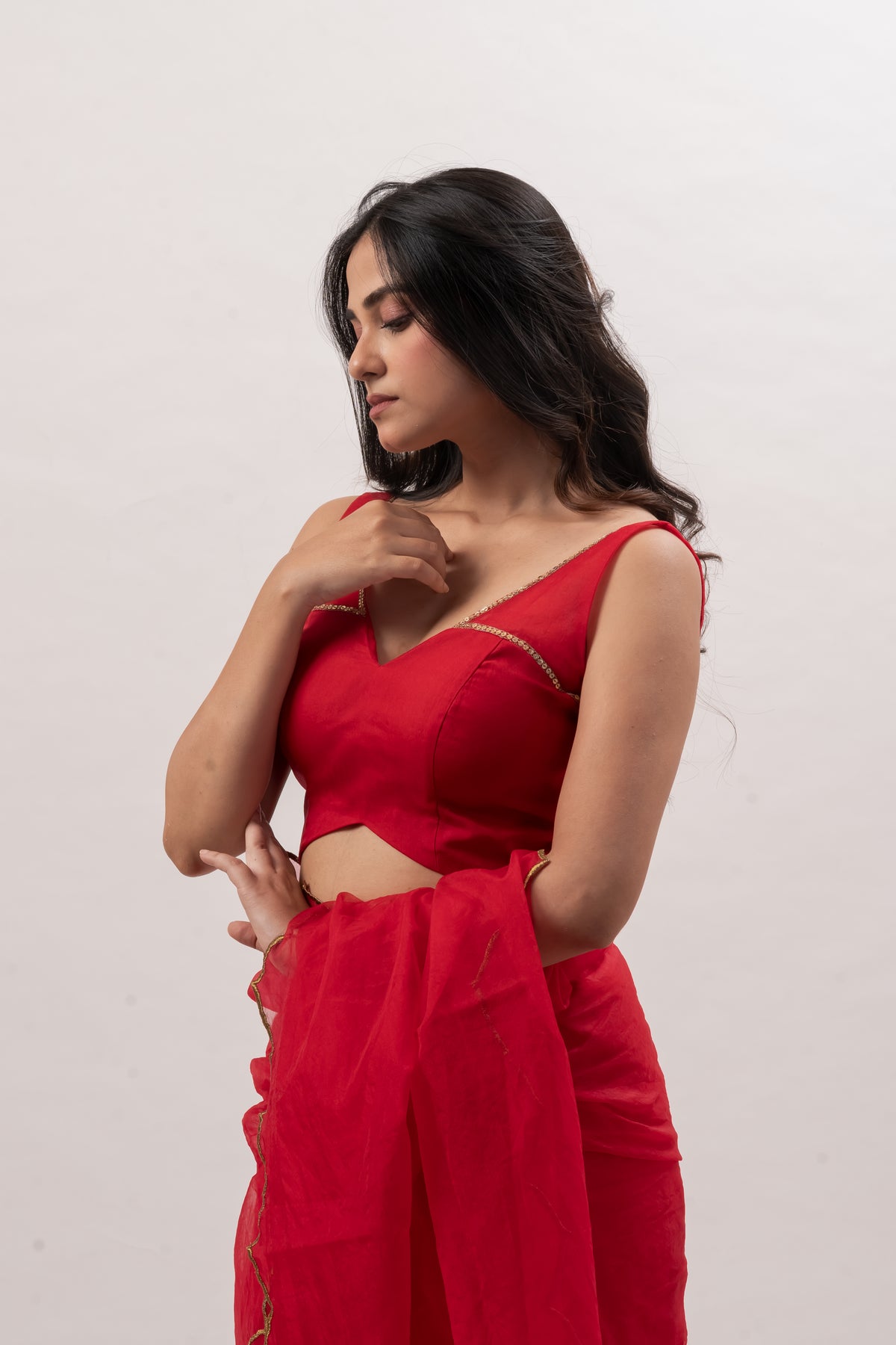 Tanuja Red Blouse