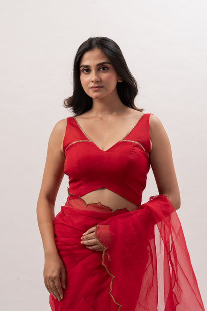 Tanuja Red Blouse