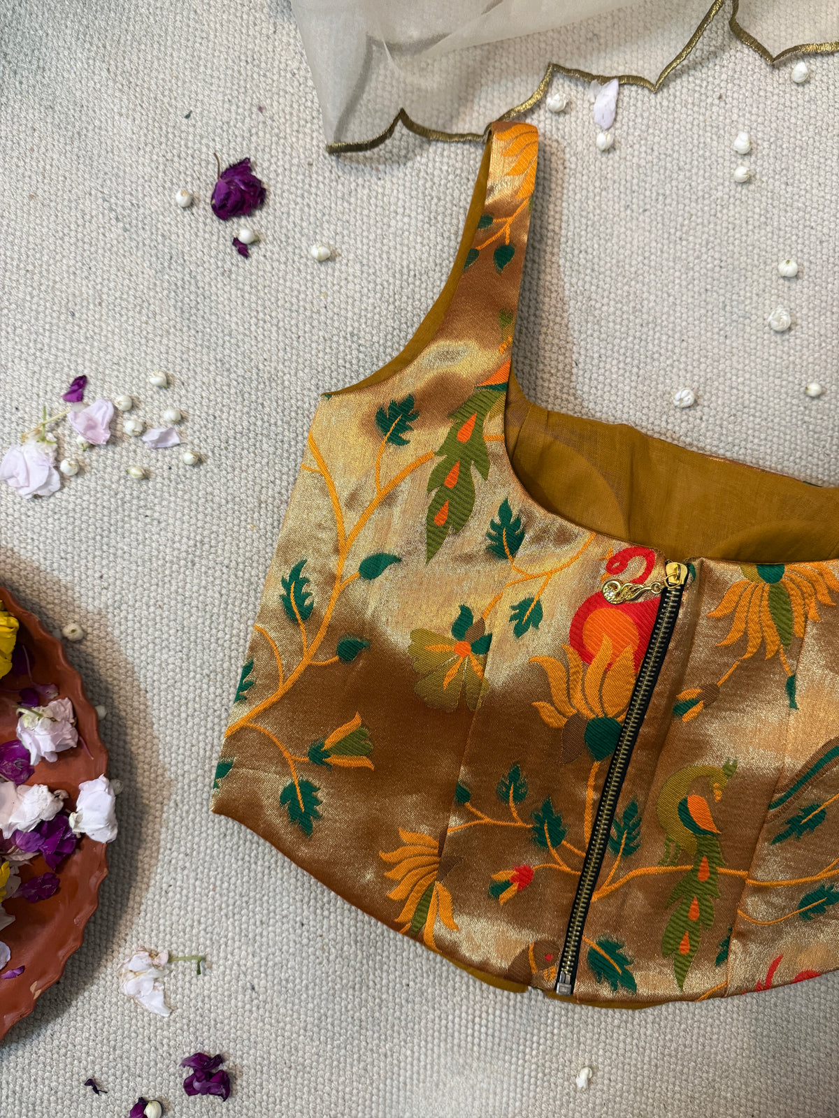 Peela paithani Corset