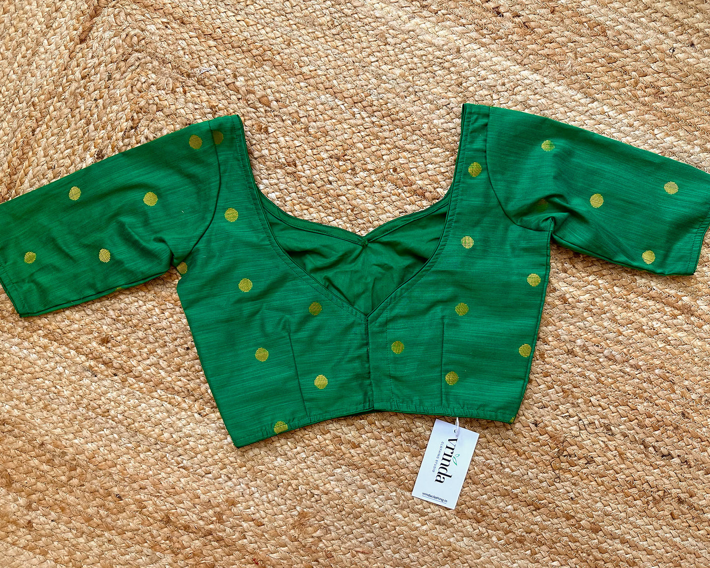 Gold Polka Emerald Blouse