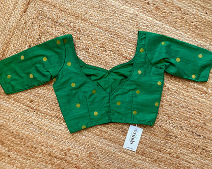 Gold Polka Emerald Blouse