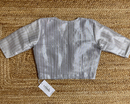 Stripes On Silver Blouse