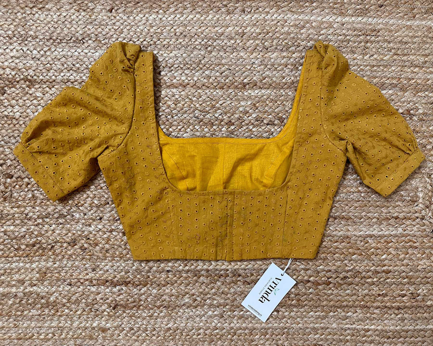 Mustard Square Blouse