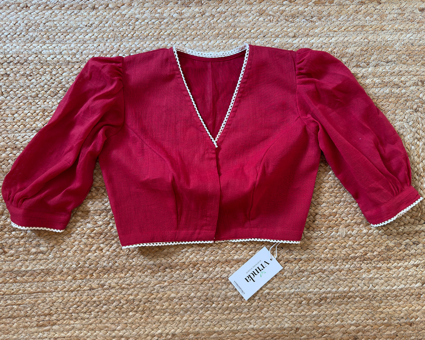 Crimson Bouquet Blouse