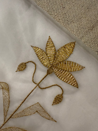 Sweta Padma Zari Saree