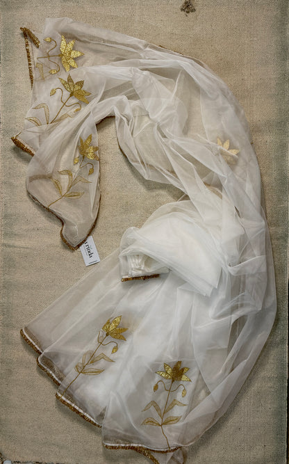 Sweta Padma Zari Saree