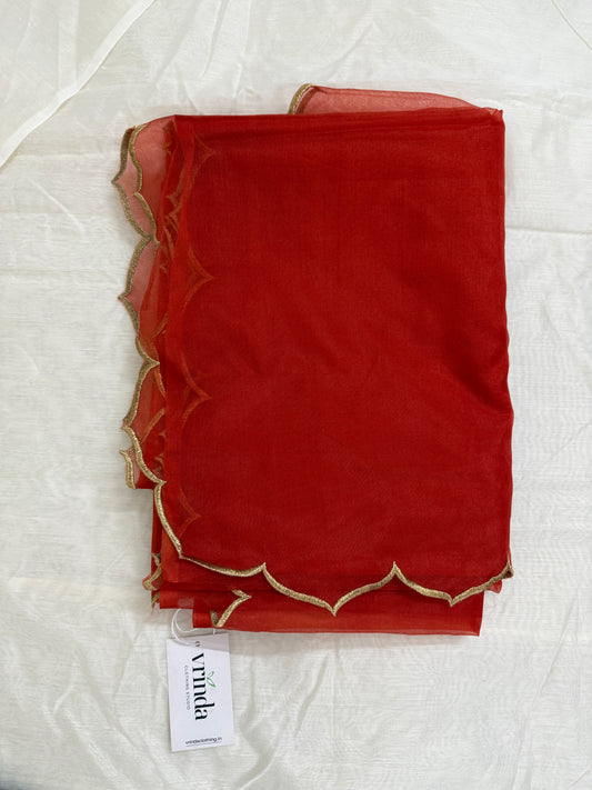 Minar burnt orange Saree