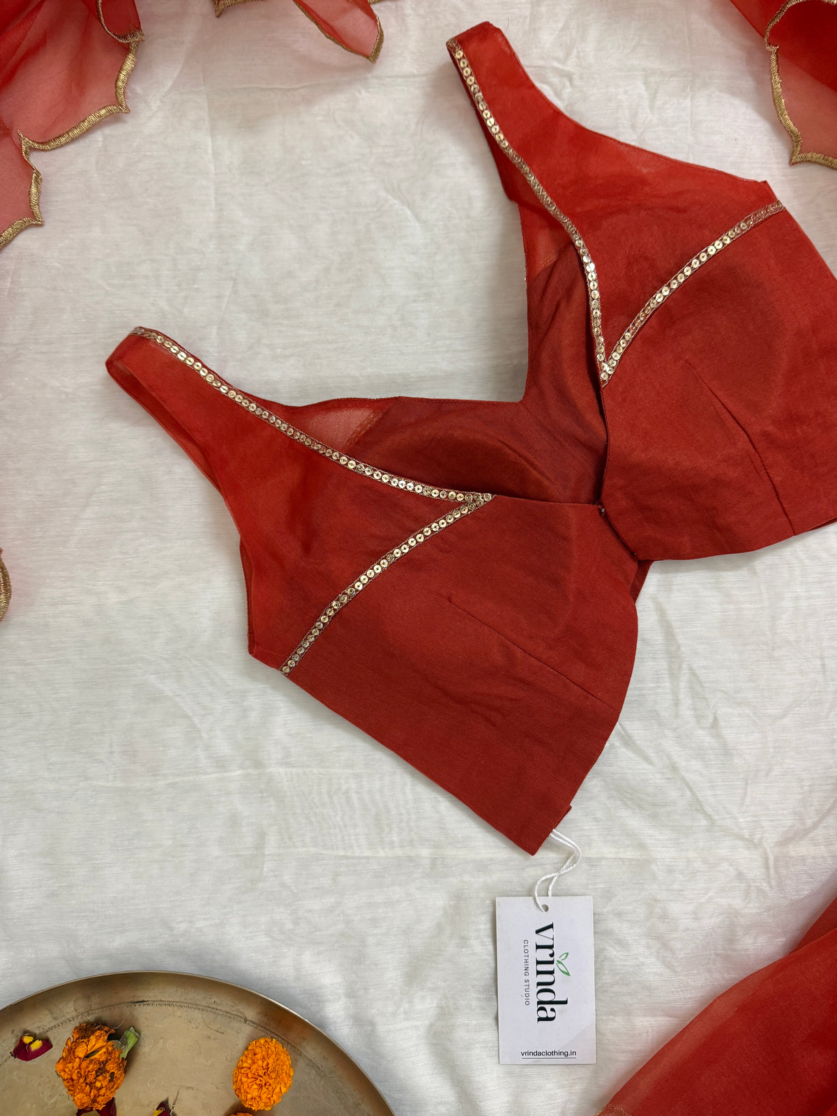 Tanuja burnt orange Blouse