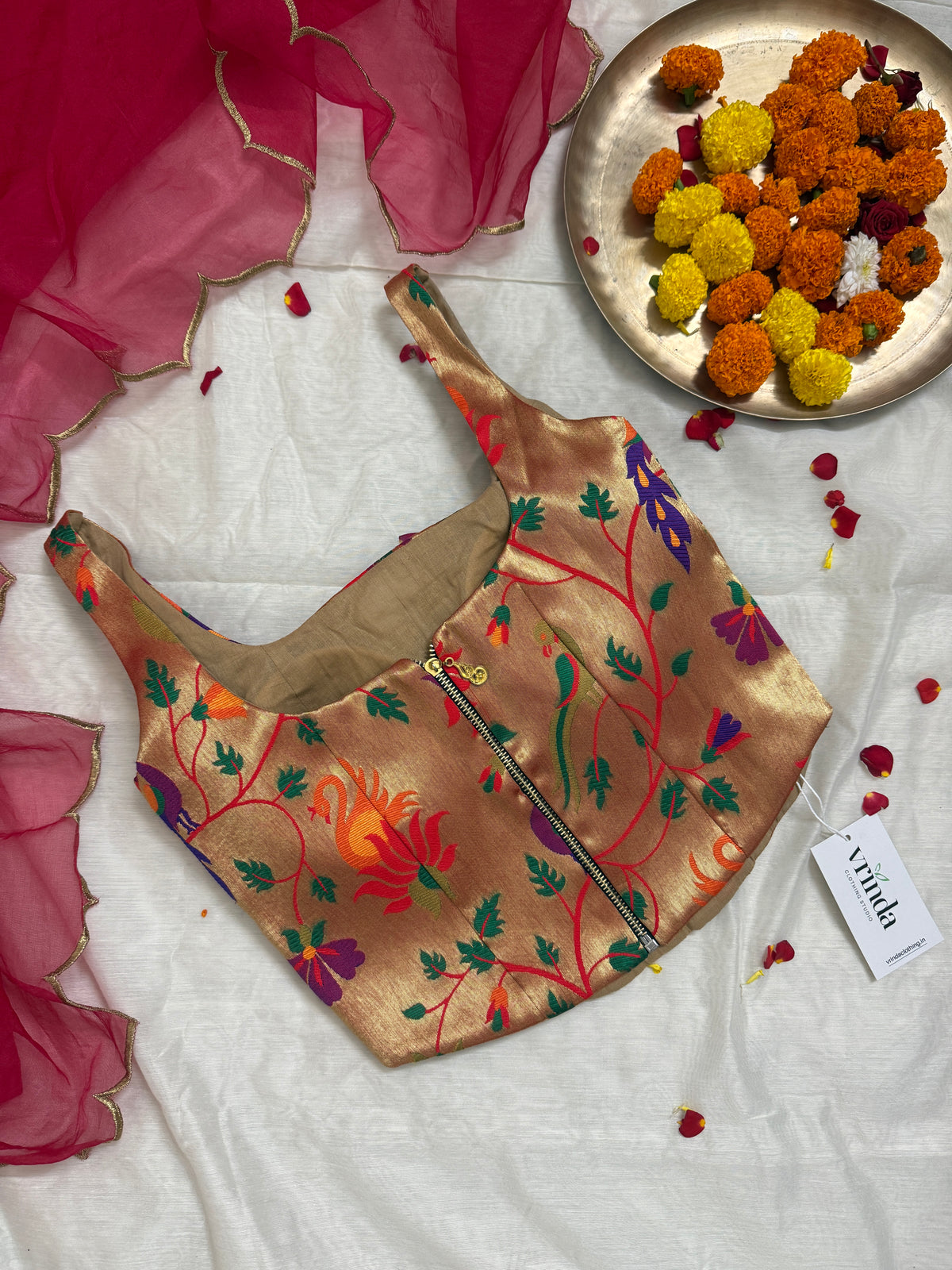 Laal paithani Corset