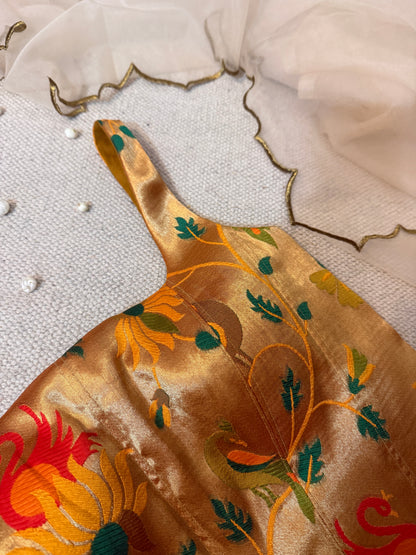 Peela paithani Corset