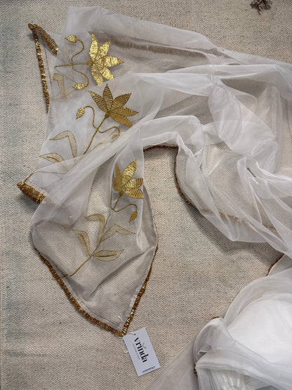Sweta Padma Zari Saree