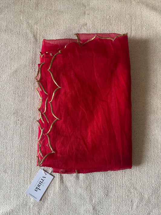 Minar Red Saree