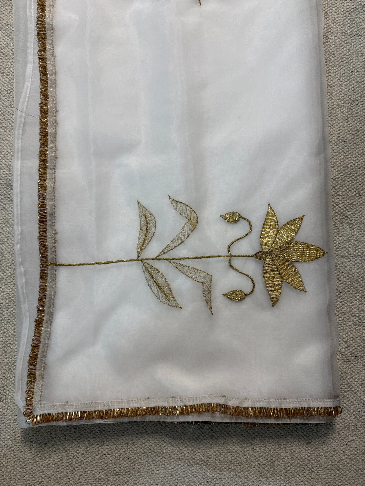 Sweta Padma Zari Saree