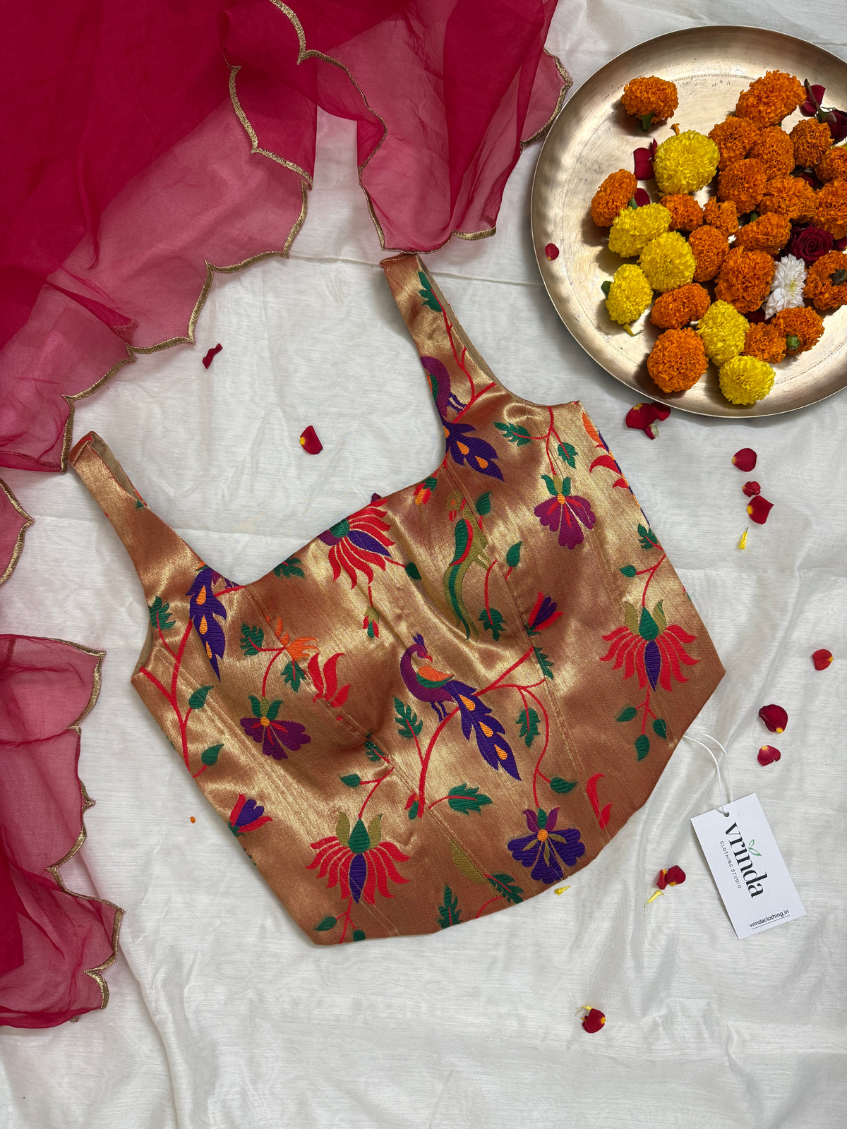 Laal paithani Corset