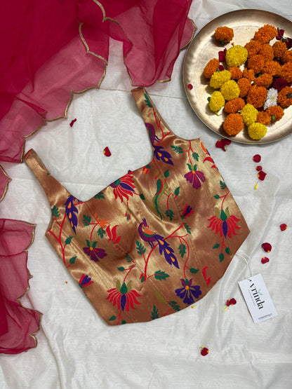 Laal paithani Corset