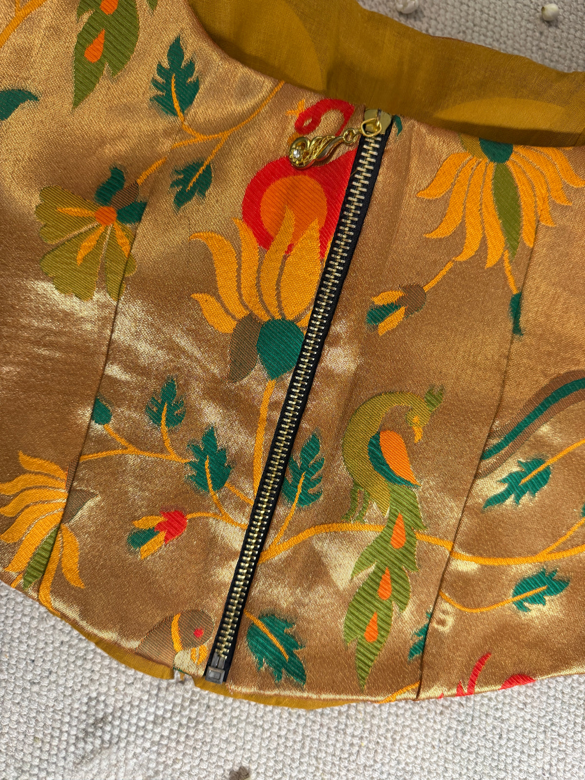 Peela paithani Corset