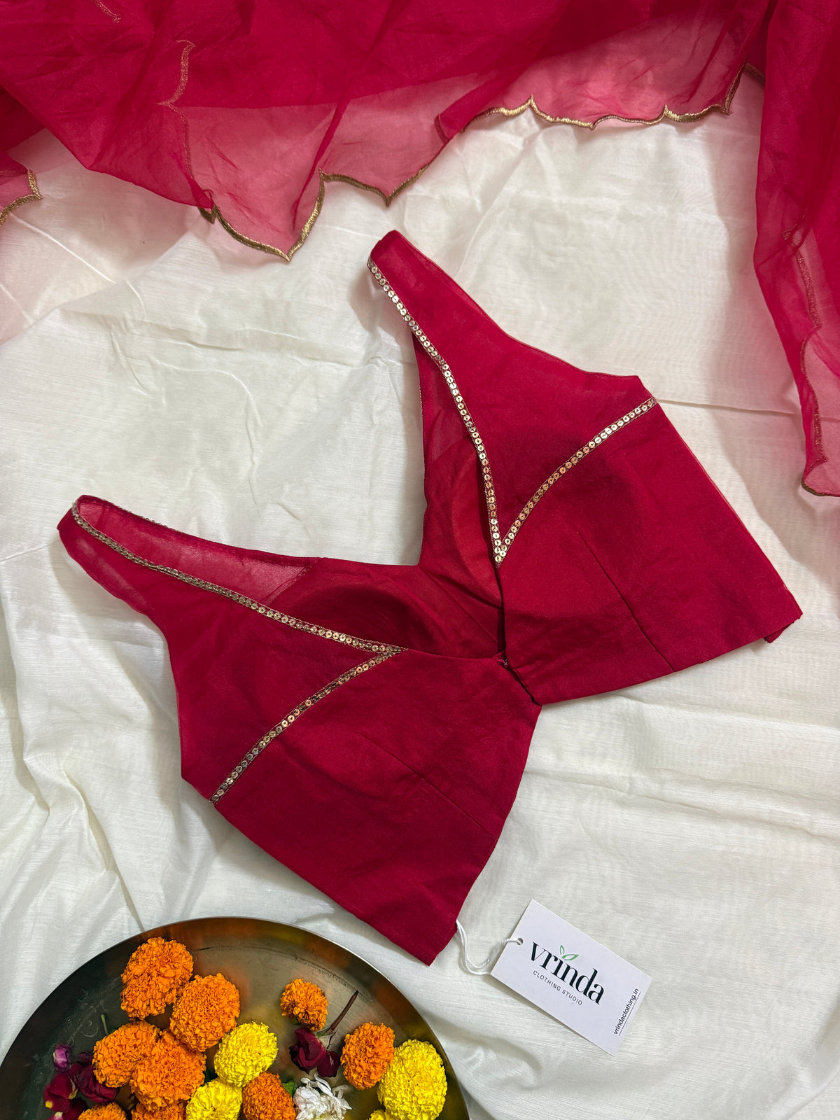 Tanuja Red Blouse