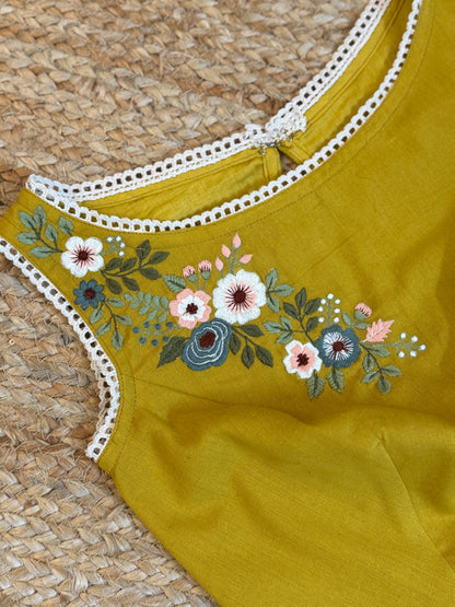 Country fields mustard Blouse