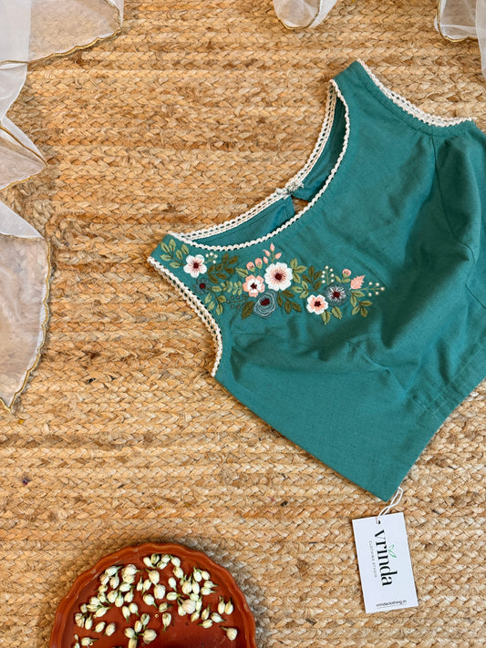 Country fields turquoise Blouse