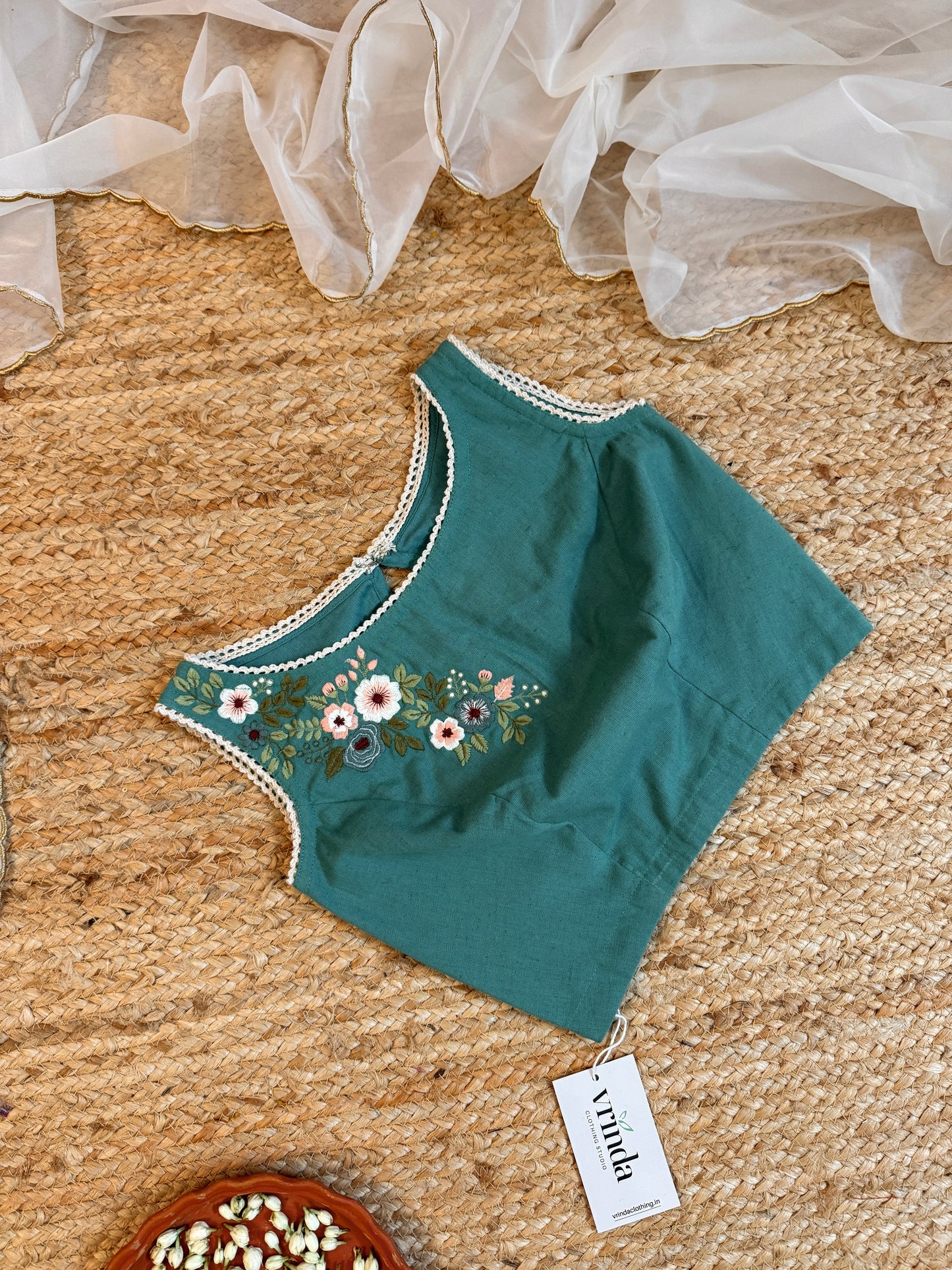 Country fields turquoise Blouse
