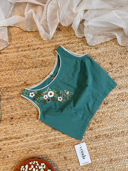 Country fields turquoise Blouse