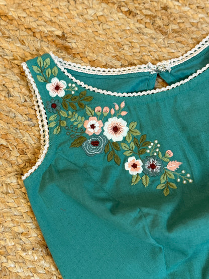 Country fields turquoise Blouse