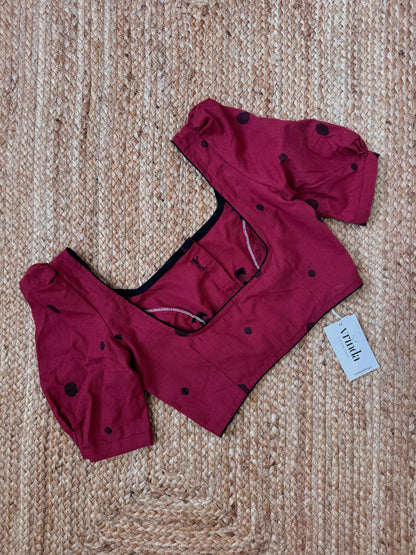 Crimson polka Blouse