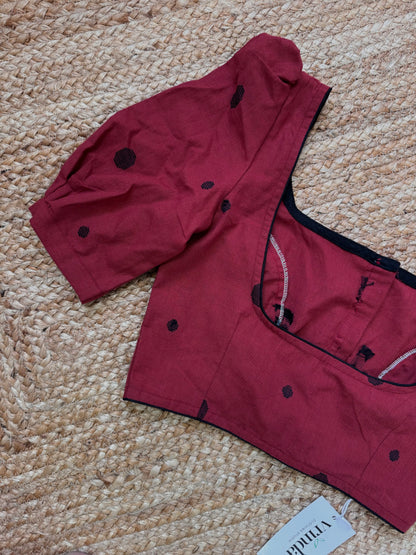 Crimson polka Blouse