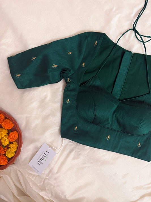 Panash forest green Blouse