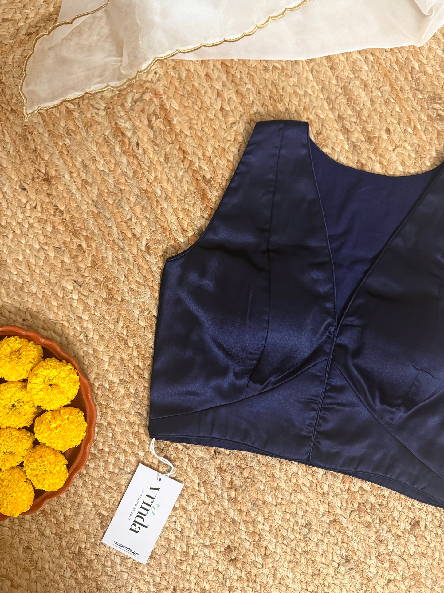 Satin Sapphire Blouse