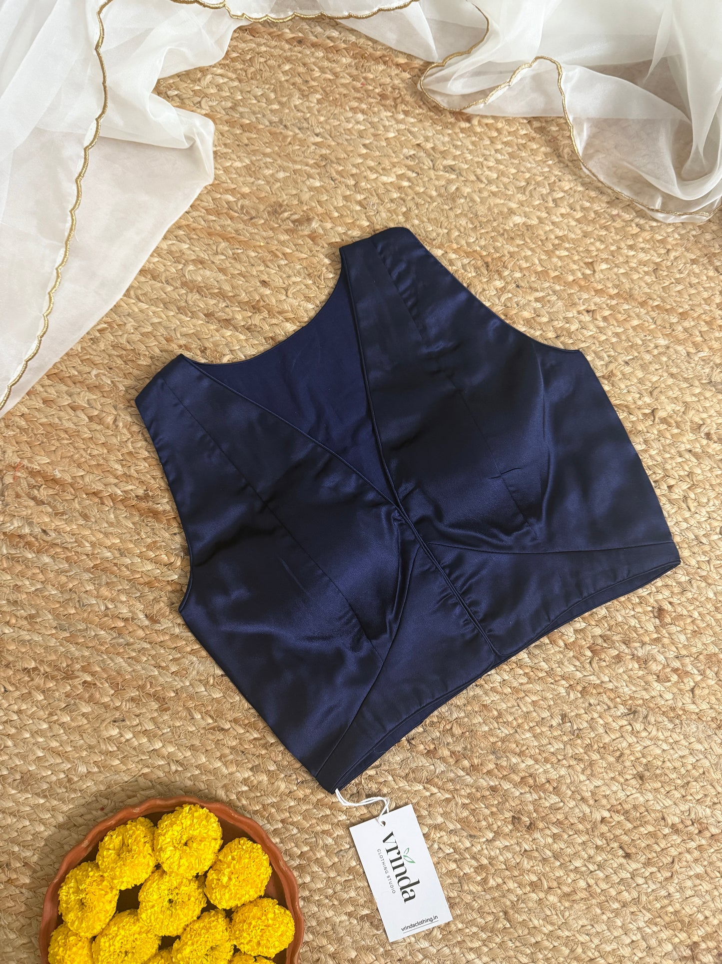 Satin Sapphire Blouse
