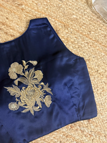 Satin Sapphire Blouse