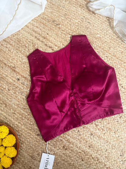 Satin Ruby Blouse
