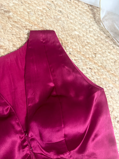 Satin Ruby Blouse