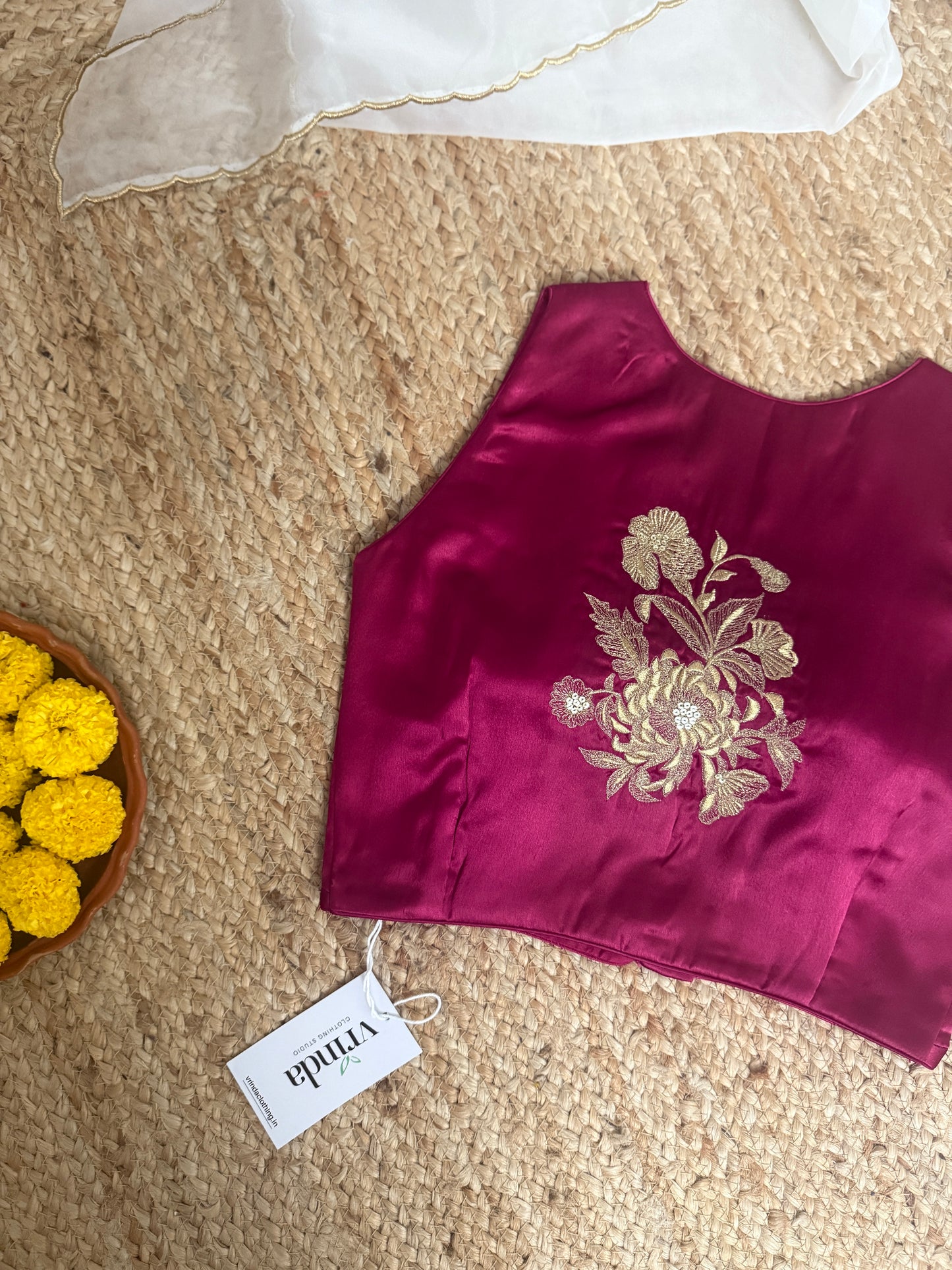 Satin Ruby Blouse