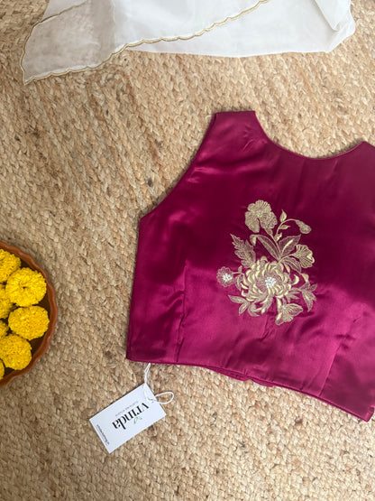 Satin Ruby Blouse