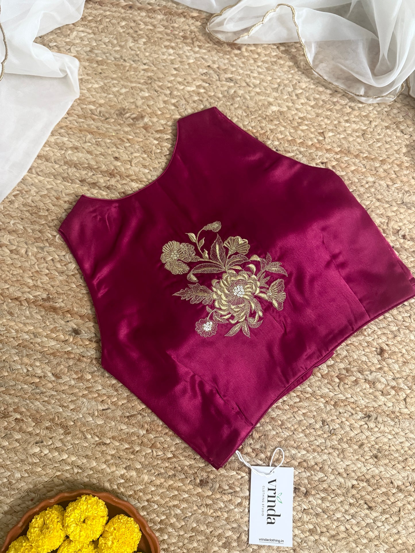 Satin Ruby Blouse