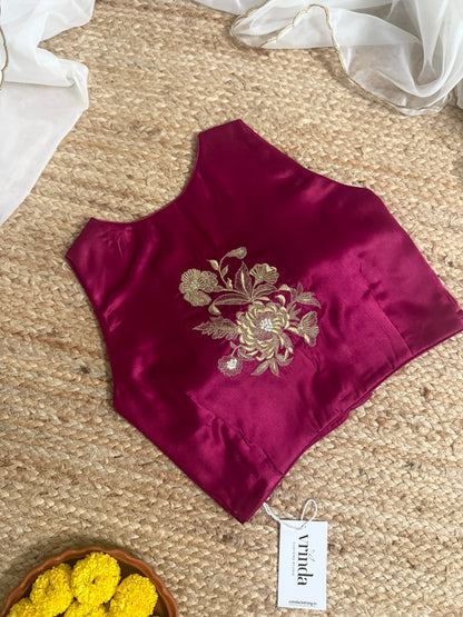 Satin Ruby Blouse