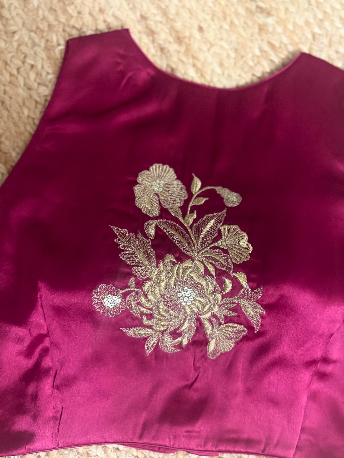 Satin Ruby Blouse