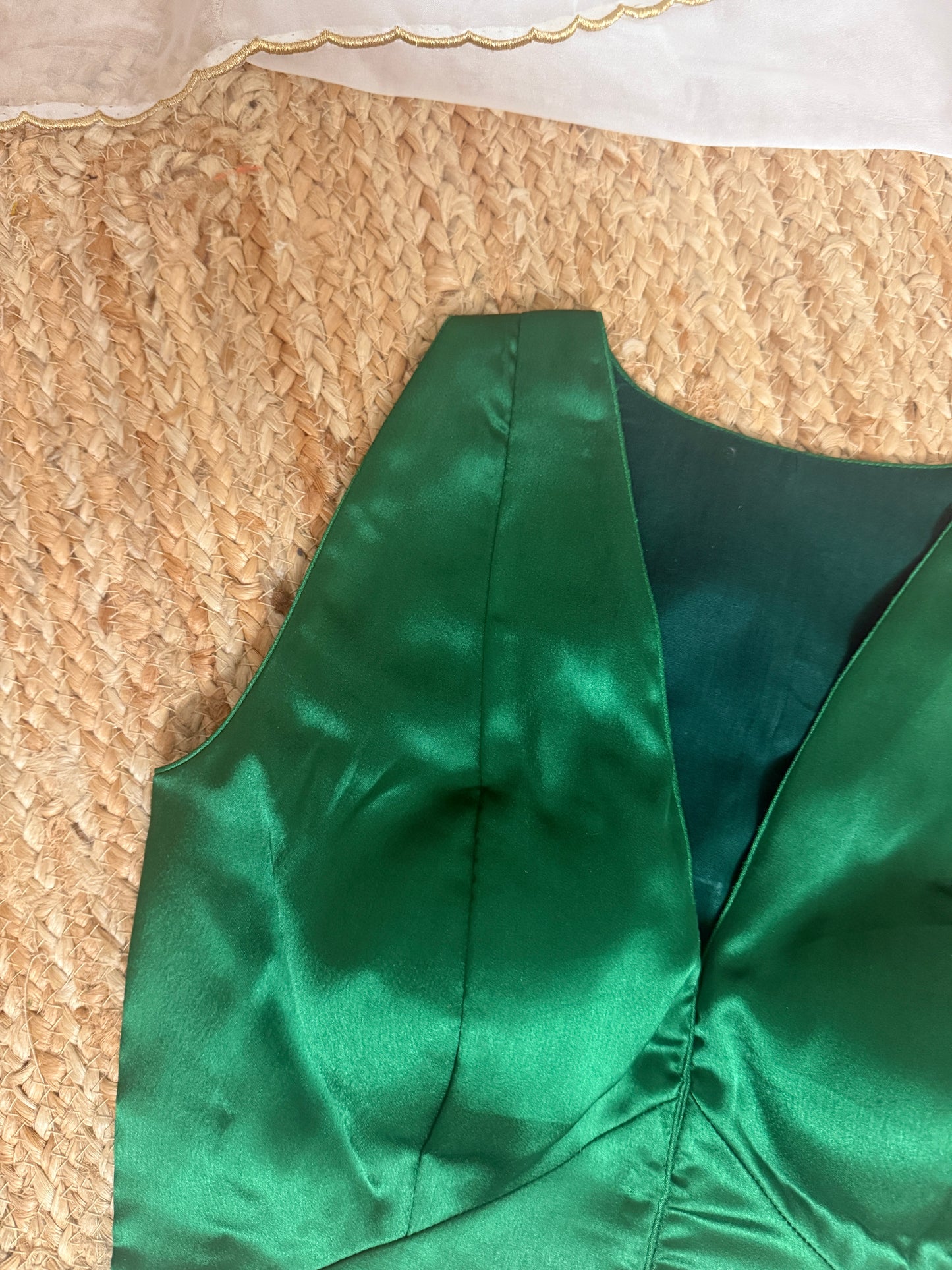 Satin emerald Blouse