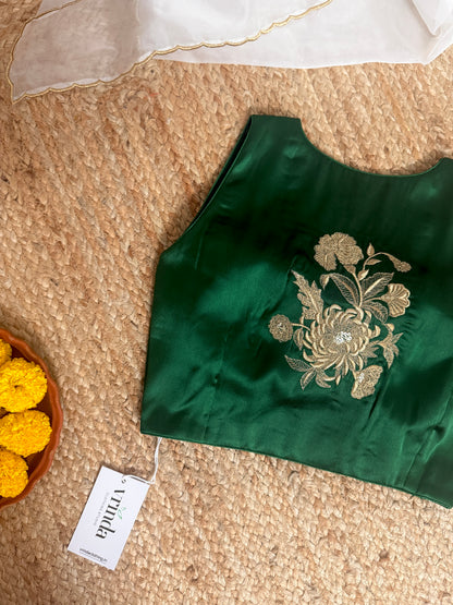 Satin emerald Blouse