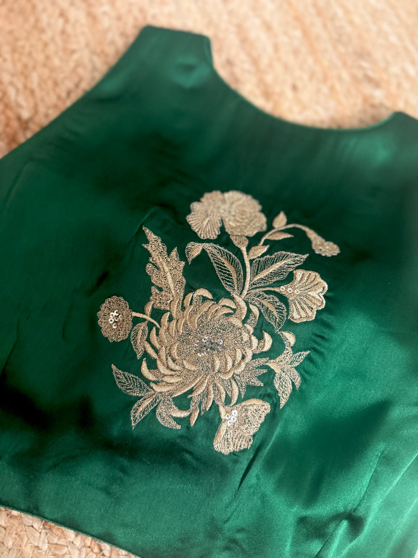 Satin emerald Blouse