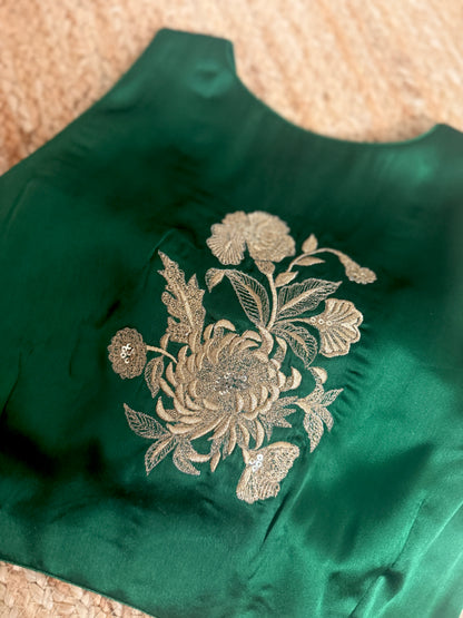 Satin emerald Blouse