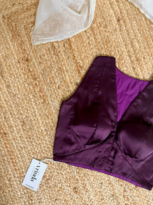 Satin wine Blouse