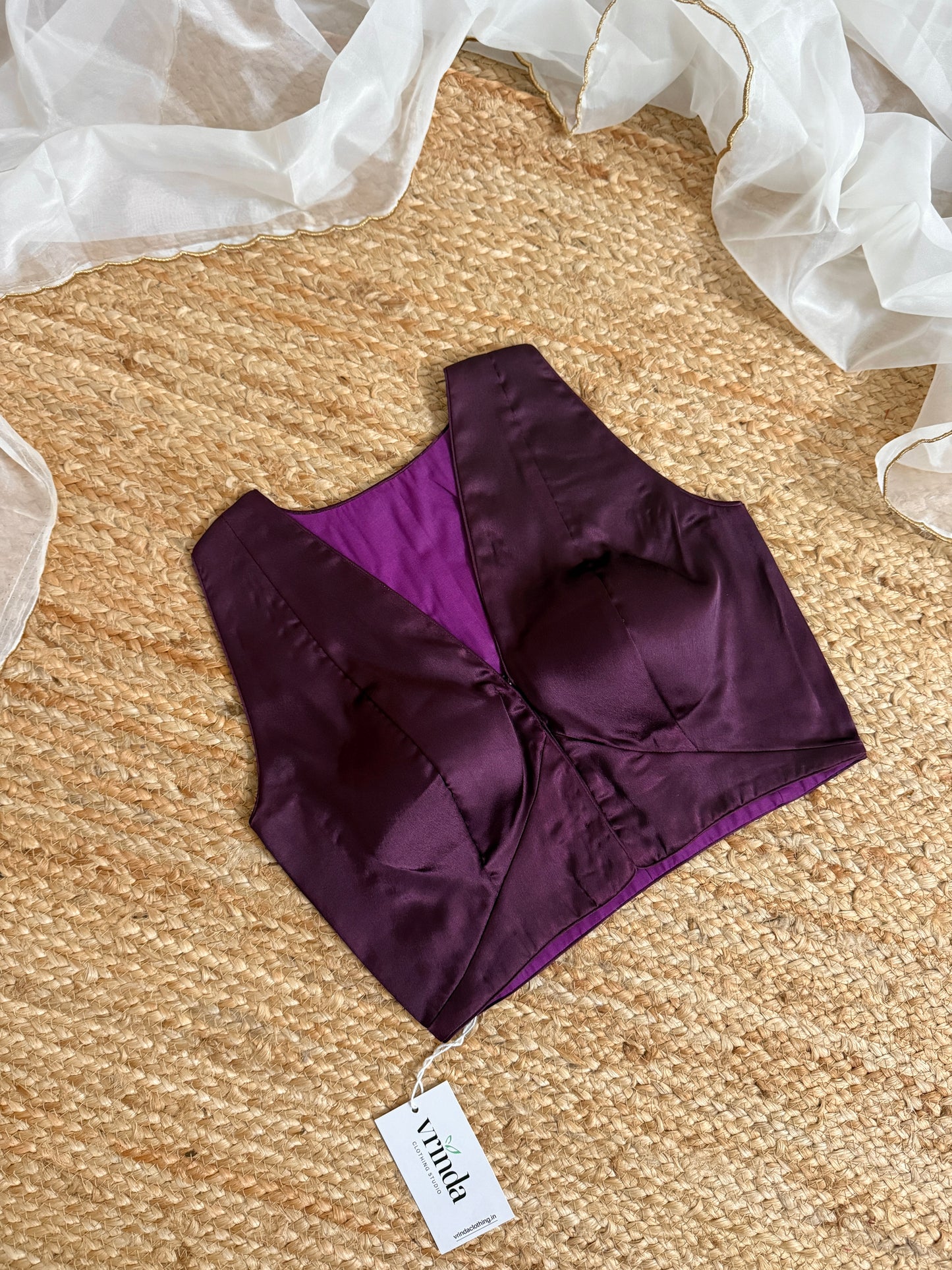 Satin wine Blouse