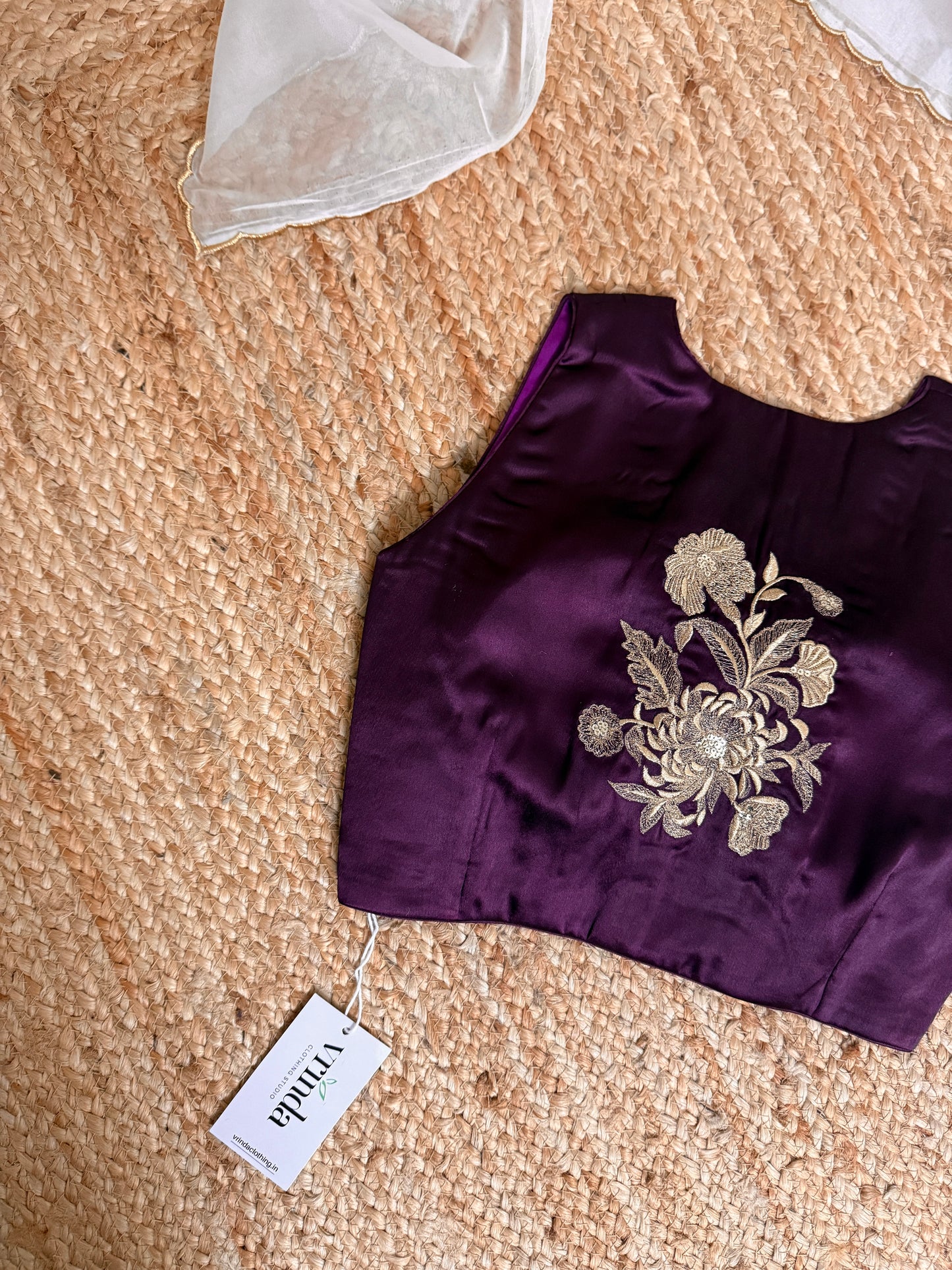 Satin wine Blouse
