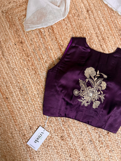 Satin wine Blouse