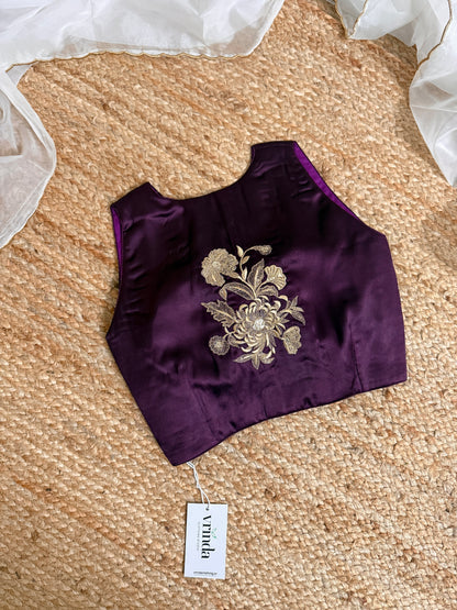 Satin wine Blouse