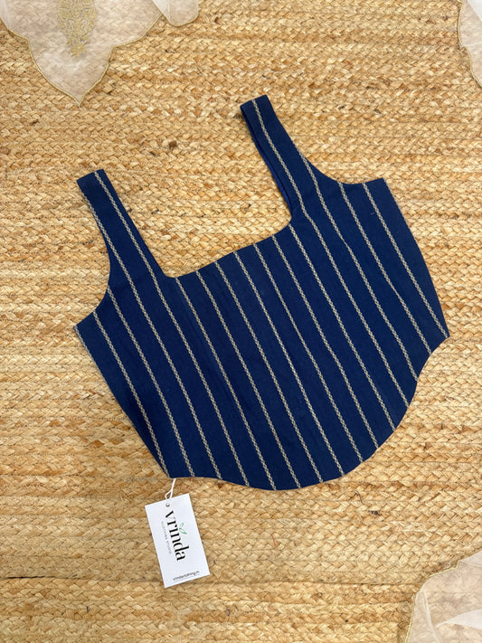 Indigo lines Corset Blouse